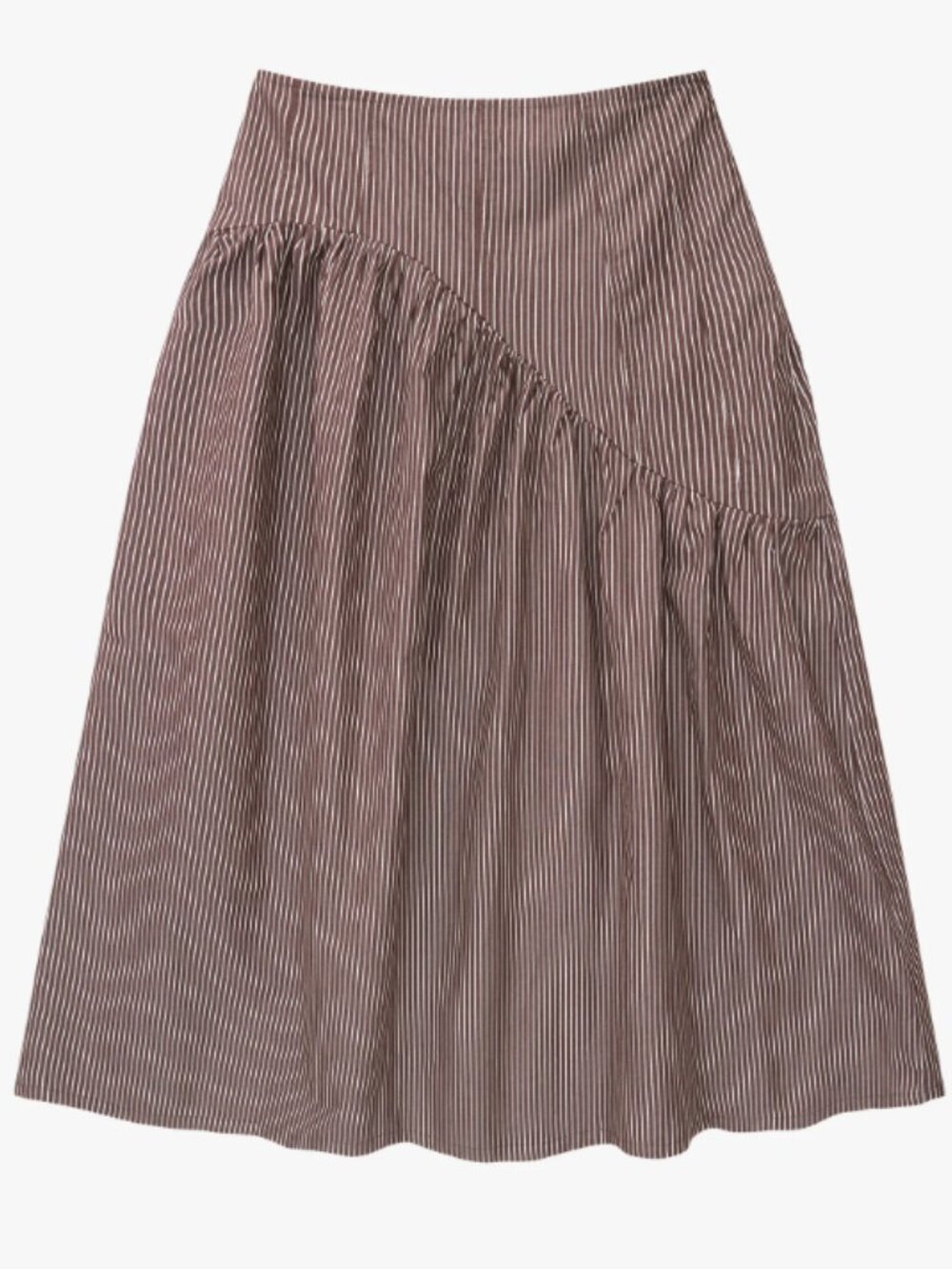 Maeve Midi Skirt - Saddle Stripe - Lisa Says Gah PLUS SIZE - Picture 2 of 6